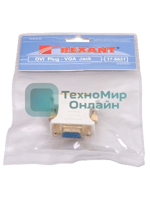 Переходник Rexant шт.DVI - гн.VGA GOLD
