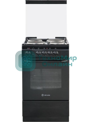 Плита электрическая De Luxe 5004.13э КР белый, конфорок 4 шт, духовка 43 л, 50 см x 85 см x 50 см