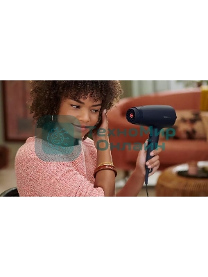 Фен Philips BHD360/20 черный/синий, 2100 Вт, ионизация