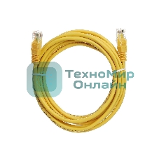 Патч-корд литой Aopen/Qust UTP кат.5е 3м желтый 