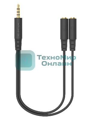 Адаптер аудио A4Tech AD-3P 2xJack 3.5 (f)/Jack 3.5 (m) 0.2м. черный