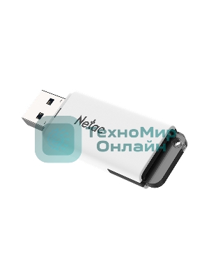 Флешка USB Netac U185 (NT03U185N-016G-20WH), 16Gb, USB 2.0, R/W 25/10, белый/серый