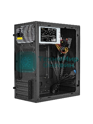 Компьютерный корпус Minitower ExeGate BAA-303MU-UNS350 (mATX, БП UNS350 с вент. 12см, 2*USB+1*USB 3.0, HD Audio, черный)