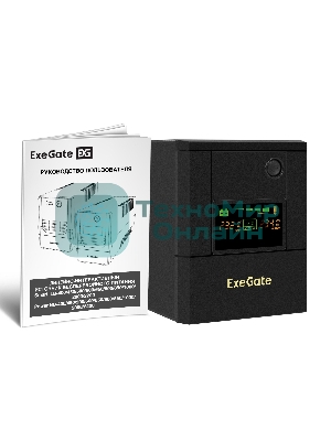 Источник бесперебойного питания ExeGate Smart LB-2000.LCD.AVR.8C13 (2000VA/1200W, цветной LCD, AVR, 8 хC13, батарея 12V 9Ah - 2 шт., металлический корпус, Black)