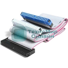 Шлейф IDE UDMA66/100/133 Cablexpert CC-EIDE/66, 2 устр., 80 жил, 48см, пакет