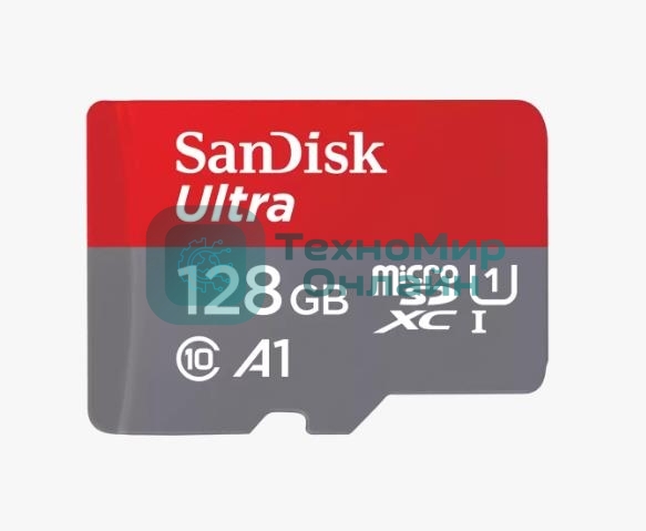 Флеш карта microSD 128Gb SanDisk microSDXC Class 10 Ultra UHS-I A1 140Mb/s