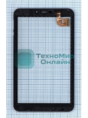 Сенсорное стекло (тачскрин) для Irbis TZ85, черное с рамкой