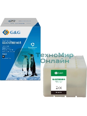 Картридж струйный G&G GG-C13T865140-R T8651 черный (200мл) для Epson WF Pro WF-M5690DWF/M5190DW