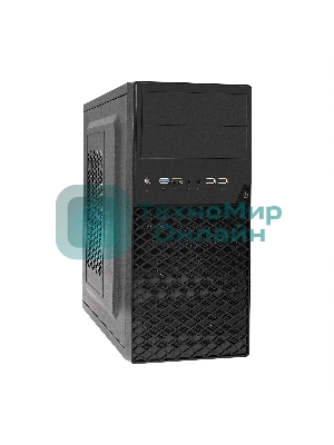 Компьютерный корпус ExeGate EX284032RUS Minitower BA-203U Black, mATX, (без БП), 2хUSB+1хUSB 3.0, Audio