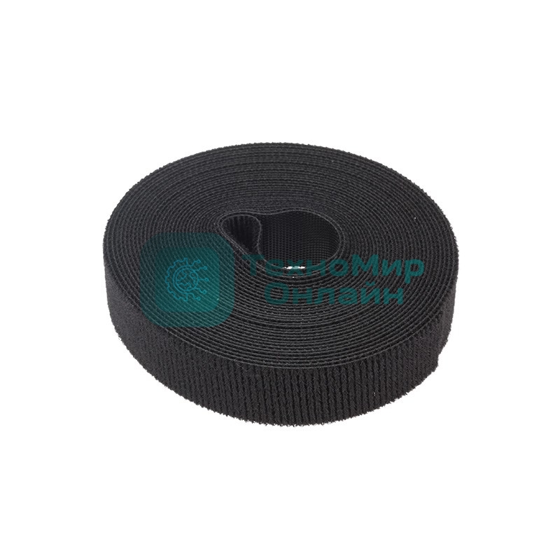 Лента-липучка многоразовая Rexant 5 м х 20 мм, черная (1 шт.)