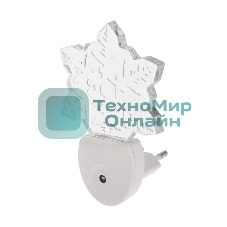 Ночник светодиодный Rexant СНЕЖИНКА ХАМЕЛЕОН свечение мультиколор 7 цветов, 230 В