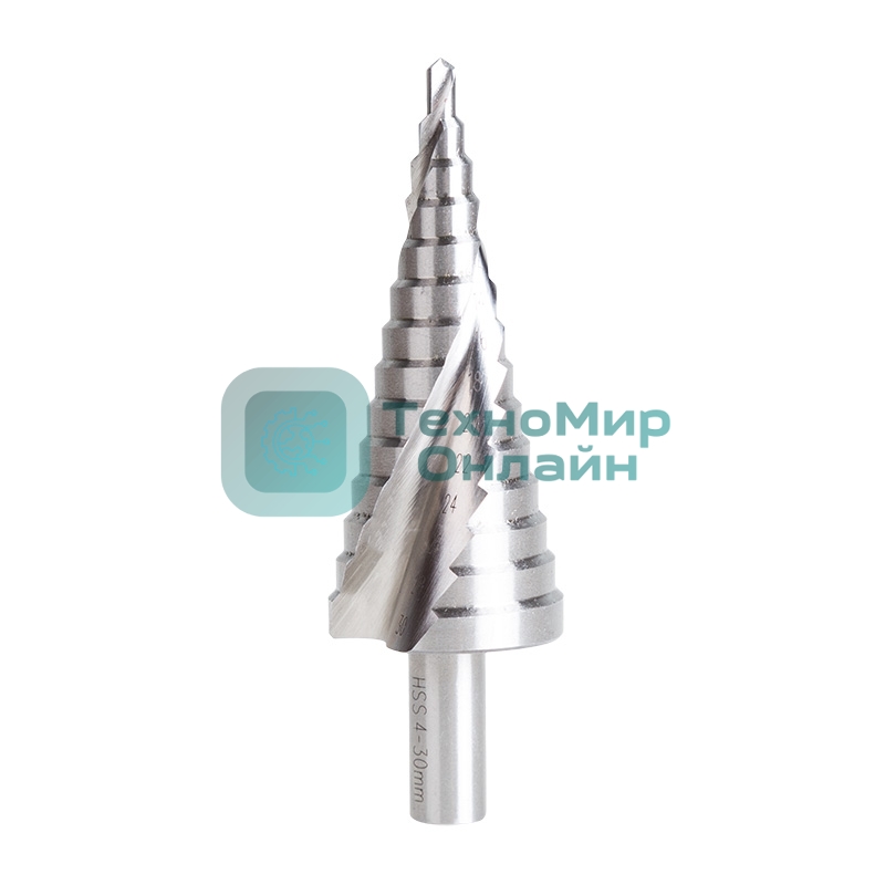 Сверло по металлу ступенчатое Kranz ТИТАН 4,0-30,0 мм 98 мм 65 HRC Р6М5 TiN