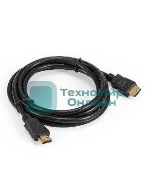 Кабель HDMI ExeGate EX-CC-HDMI-2.0 (19M/19M, 2м, v1.4b, позолоченные контакты)