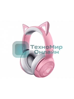 Беспроводные наушники Razer Kraken Kitty V2 BT Quartz Edition розовый, охватывающие, Bluetooth, RGB-подсветка (ушки), до 40 ч