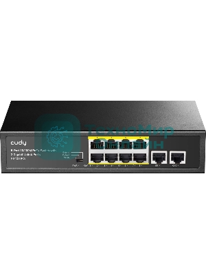 Коммутатор Cudy FS1010PG (L2) 8x100Мбит/с 2x1Гбит/с 8PoE+ 120W неуправляемый