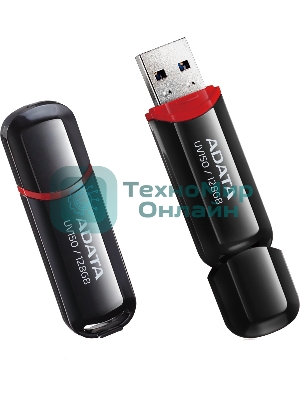 Флешка USB ADATA UV150 (AUV150-128G-RBK), 128Gb, USB 3.0, R/W 100/30, черный