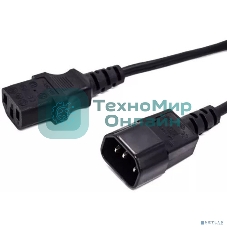Кабель питания Filum FL-PC16-C13-C14-1.8M С13- C14, 3х1 мм?, 220В, 10A, черный, 1.8 м.[FL-PC16-C13-C14-1.8M]