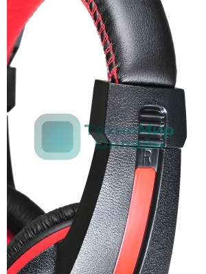 Гарнитура проводная с микрофоном Oklick HS-L200 черный/красный 2м мониторы оголовье (359484)