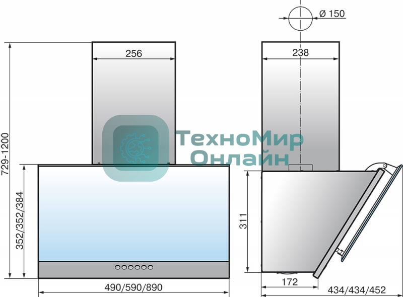 Вытяжка наклонная Elikor Рубин S4 60П-700-Э4Д перламутровый/белый 59 см, 700 куб. м/ч, 52 дБ