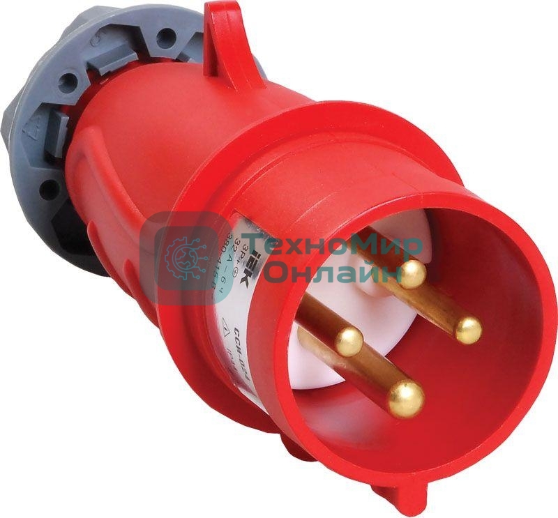 Вилка переносная IEK PSN02-032-4 ССИ-024 32А-6ч/380-415В 3Р + РЕ IP44 MAGNUM IEK