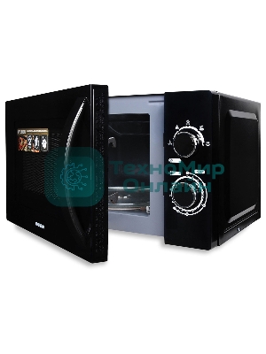 Микроволновая печь Hyundai HYM-M2063 черный, 20 л, 700 Вт, переключатели - поворотный механизм