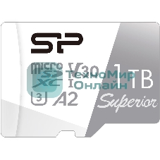 Флеш карта microSDXC 1Tb Class10 Silicon Power SP001TbSTXDA2V20 Superior w/o adapter