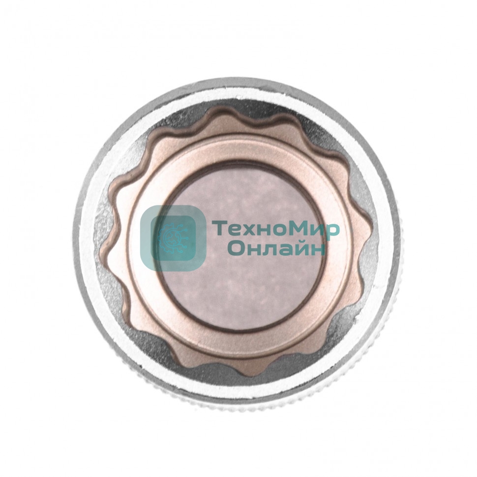 Головка торцевая Stels 19 мм, 12-гранная, CrV, под квадрат 1/2