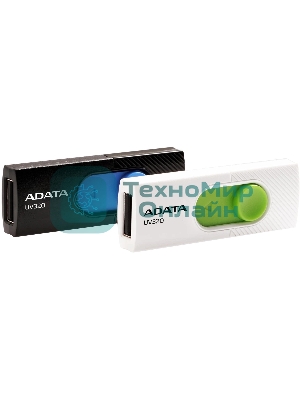 Флешка USB ADATA UV320 (AUV320-32G-RBKBL), 32Gb, USB 3.2 Gen 1, R/W 100/30, черный/голубой