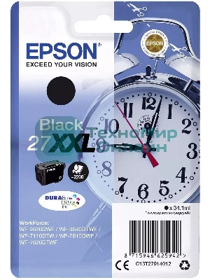 Картридж струйный Epson C13T27914012, 34.1 мл, 2200 к., черный