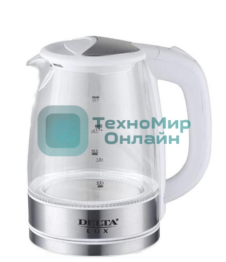 Чайник электрический Delta LUX DL-1204W белый