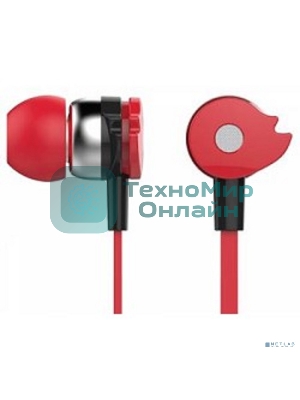 Проводные наушники Oklick HP-S-210 красный, внутриканальные, Jack 3.5 мм