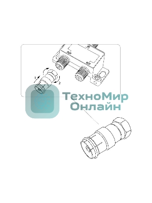Переходник антенный Rexant штекер F - гнездо TV (1 шт.)