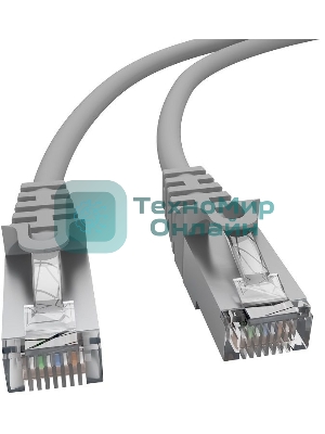 Патч-корд NTSS NTSS-PC-FTP-RJ45-5e-5.0-LSZH-GY NTSS-PC-FTP-RJ45-5E-5.0-LSZH FTP RJ-45 вил.-вилка RJ-45 cat.5e 5м серый LSZH (уп.:1шт) 26AWG