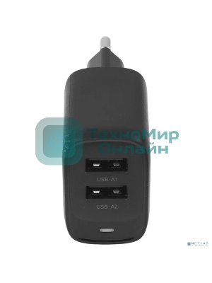 Сетевое зарядное устройство HOCO C141A/ Сетевое ЗУ/ 2 USB/ Выход: 12W/ черный