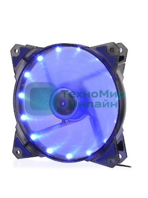 Вентилятор для корпуса Crown CMCF-12025S-1221 черный/синий, 120 мм, 1650 об/мин, 28 дБ, 3 pin