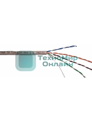 Кабель информационный Lanmaster TWT-5EUTP2-LSZH кат.5е U/UTP не экранированный 2X2X24AWG LSZH внутренний 305м белый	