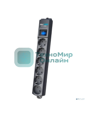 Сетевой фильтр Surge protector Pilot S Max (5 euros + 1GP), 15A/3.5kVA, automatic, 1.8 m, graphite