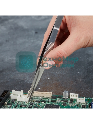 Пинцет прямой Rexant рифленый 160 мм (блистер)