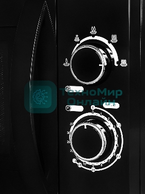 Микроволновая печь Hyundai HYM-M2063 черный, 20 л, 700 Вт, переключатели - поворотный механизм