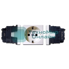 Розетка Lanmaster Mosaic NM-EL45X45-WH (упак.:1шт) 1м белый