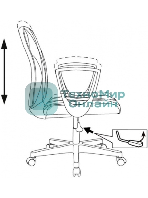 Кресло Бюрократ CH-327 черный, экокожа, 120 кг, механизм качания