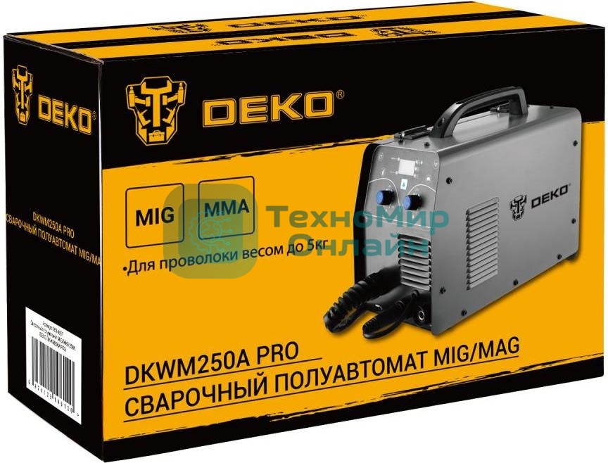 Сварочный полуавтомат Deko DKWM250A MIG-MAG/ММА 7кВт