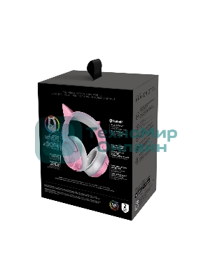 Беспроводные наушники Razer Kraken Kitty V2 BT Quartz Edition розовый, охватывающие, Bluetooth, RGB-подсветка (ушки), до 40 ч