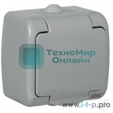 Розетка Iek ERA12-K03-16-54 РСш12-2-А 1-ая с з/к откр. уст. 16А IP54 AQUATIC