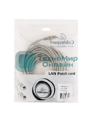 Патч-корд UTP Cablexpert cat.5e, 7.5м, литой, многожильный серый
