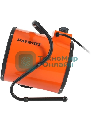 Электрокалорифер PATRIOT PT-R 5 633307265 (Мощность по ступеням 3.0/4.5 кВт, поток воздуха 420м3/час, вес 7кг)