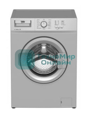 Стиральная машина Beko WRE 65P1 BSS серебристый, загрузка фронтальная 6 кг, 1000 об/мин., класс: А
