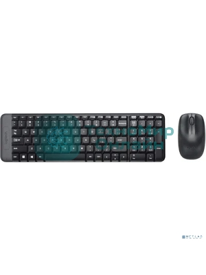 Комплект клавиатура+мышь Logitech MK220 беспроводной, USB, 1000 DPI, чёрный
