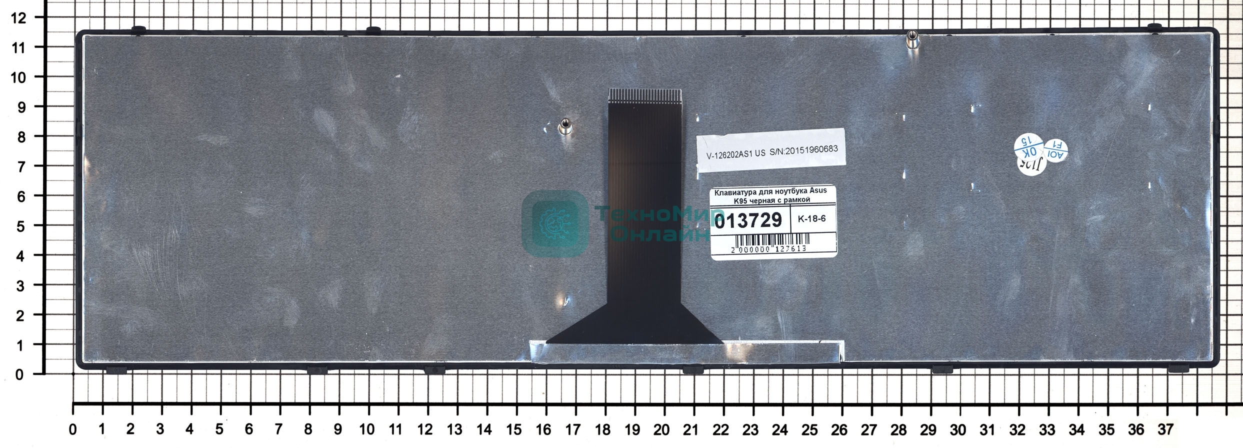 Клавиатура для ноутбука Asus K95 черная с рамкой