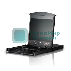Квм консоль ATEN 8P CAT5 HIGH DENSITY DUAL RAIL LCD OVER